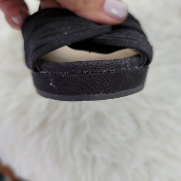 Seychelles Martini black fabric wedge slingback - Picture 4 of 6